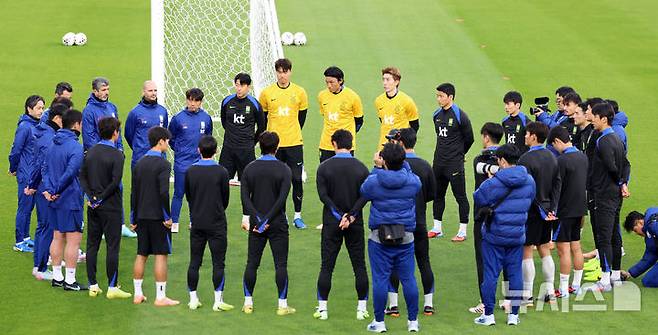 한국 축구대표팀 선수단 모습. /사진=뉴시스