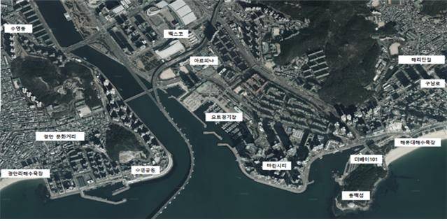 부산해상관광택시 운항구역 [부산시 제공. 재판매 및 DB 금지]