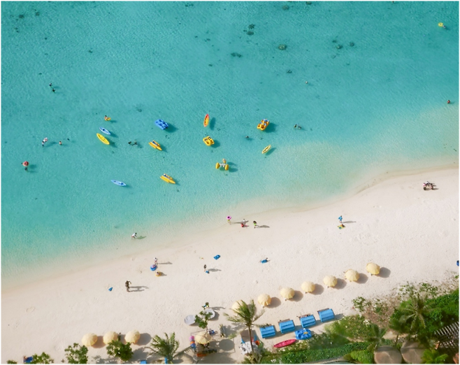 괌 투몬 비치 전경.