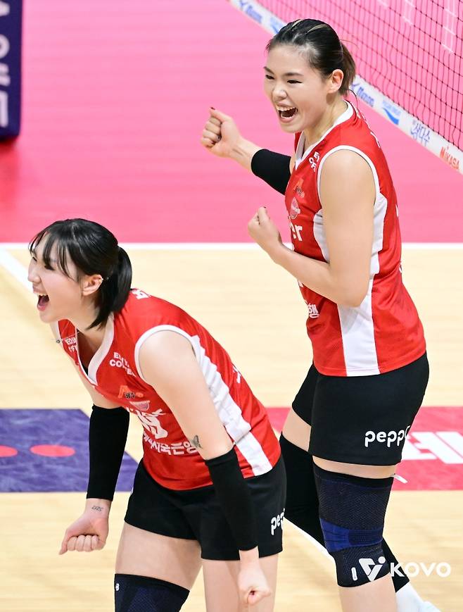 ▲ 득점에 기뻐하는 시마무라 [KOVO]