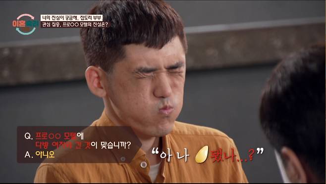 남편이 거짓말 탐지기 심문 결과 '판정불가'를 받았다. /사진=JTBC '이혼 숙려 캠프' 캡처