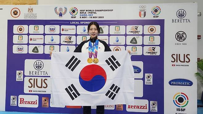 카이로 사격 세계선수권대회 50m 여자 소총 복사 개인전 금메달을 차지한 오세희.(대한사격연맹 제공)