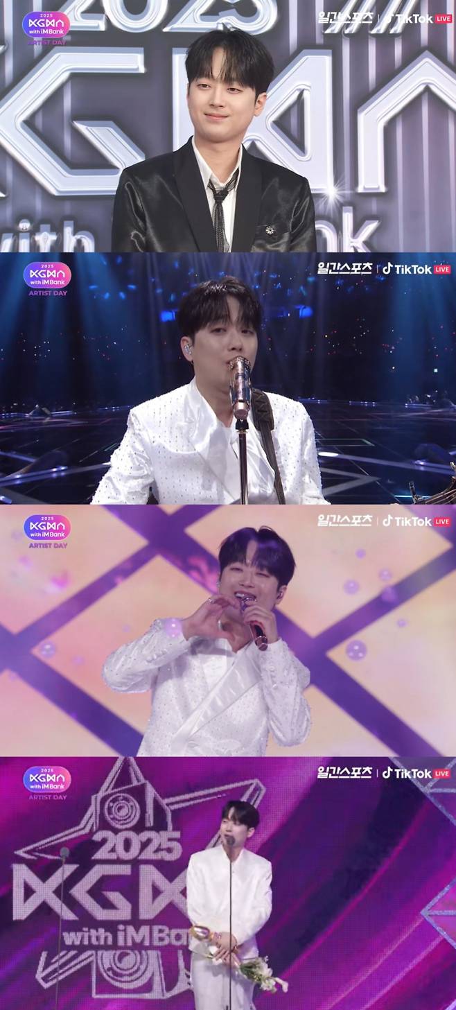 이찬원 ‘2025 KGMA’ 4관왕 (사진=‘2025 KGMA’ 틱톡 라이브 캡처)
