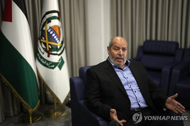 칼릴 알하야 하마스 휴전 협상 대표 [AP=연합뉴스. 재판매 및 DB 금지]