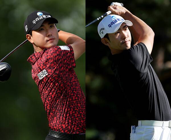2025년 아시안골프투어 타이완 글래스 타이퐁 오픈에 출전한 조우영, 이수민 프로. 사진제공=KPGA (사진을 무단으로 사용하지 마십시오.)
