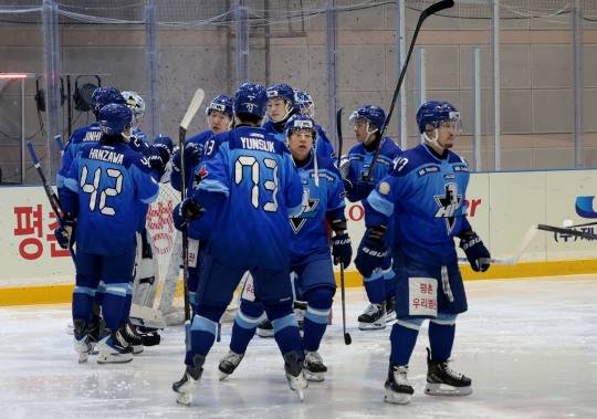 도호쿠를 꺾은 HL 안양. 사진[연합뉴스]