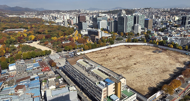 서울 종묘와 세운4구역 전경