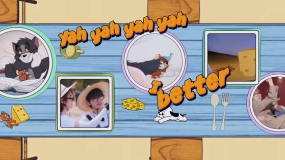 보이그룹 보이넥스트도어는 인기 애니메이션 '톰과 제리' 탄생 85주년을 기념한 싱글 '세이 치즈'를 발표했다. 사진 KOZ엔터테인먼트, 일본 워너 브라더스사진 KOZ엔터테인먼트, 일본 워너 브라더스