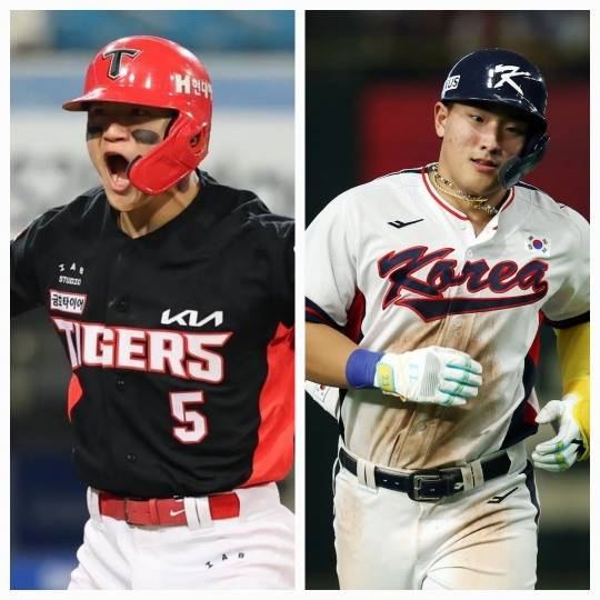 김도영(왼쪽)과 안현민