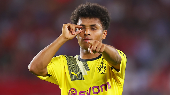 도르트문트 공격수 아데예미가 불법 무기를 소지한 혐의로 무러 약 8억 원 규모의 벌금을 내게 됐다. 그가 소지한 불법 무기는 너클과 전기 충격기인데, 소지 혐의와 논평에 대해선 답변을 거부했다. 사진출처│분데스리가 홈페이지