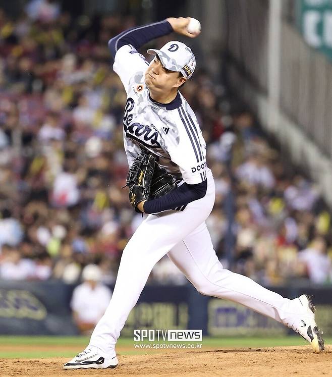 ▲ 올해 FA 마운드에서 주목을 받고 있는 이영하 ⓒ곽혜미 기자