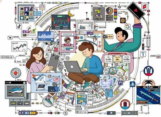개인화 알고리즘은 소비자의 온라인 움직임 전체를 실시간으로 포착해 추천을 재구성한다. 겉으로는 편리해 보이지만, 그 기준과 작동 과정은 점점 더 불투명해지고 있다. 사진 제미나이.