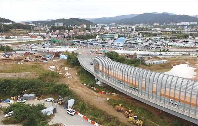 서울 송파구와 성남시 수정구에 걸쳐 형성돼 있는 복정역세권 개발 사업 부지. 이곳에 업무·상업시설을 비롯해 아파트와 문화시설 등이 들어설 예정이다. (매경DB)