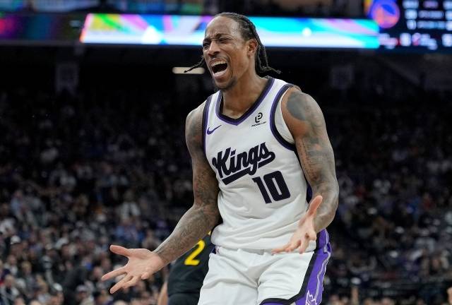 드로잔은 공격과 수비 모든 면에서 애매한 부분이 있다. 일단 레이커스의 외곽 수비에 힘을 주지 못하고 과거 시카고 불스에서 나타난 확실한 한계가 발목을 잡는다. 돈치치와 같은 확실한 볼 핸들러가 있는 레이커스에서 같은 볼 핸들러인 드로잔까지 합류하게 되면 교통정리도 쉽지 않다. 사진=AFP=연합뉴스