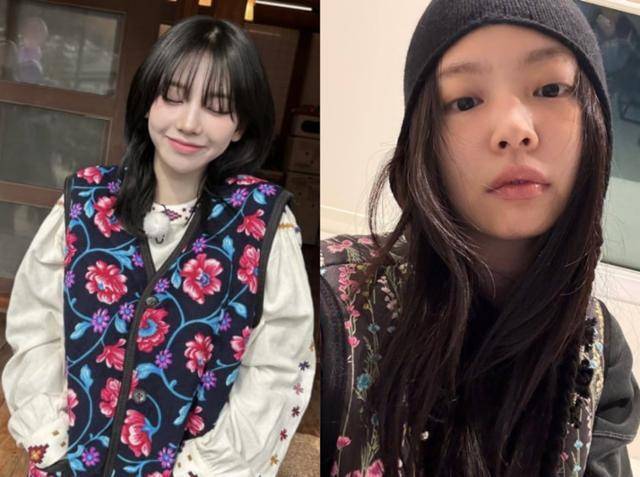 카리나, 제니 인스타그램 캡처