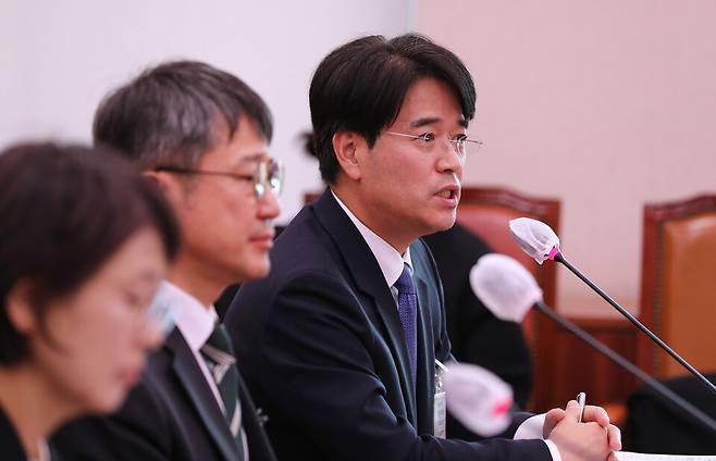 박재억 수원지검장이 지난 2023년 10월 당시 대전지방검찰청 검사장 시절 국회 법제사법위원회 국정감사에서 의원 질의에 답하고 있다. ⓒ시사저널 박은숙