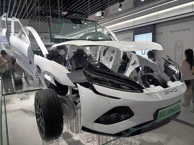 BYD 씰 분해 전시 [촬영 임성호]