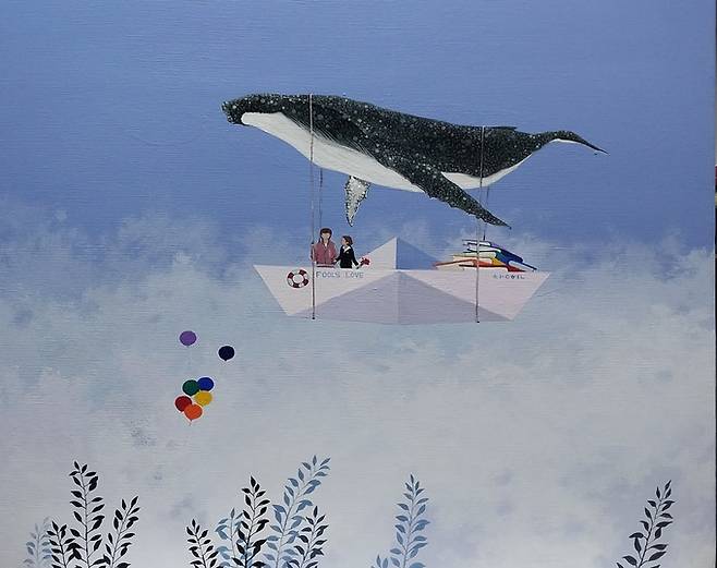 ▲ 하늘바다 Acrylic on canvas 53.0cm x 6-53.0cm