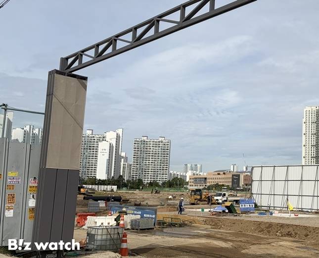 '인하대역 수자인 로이센트' 공사 현장./사진=정지수 기자