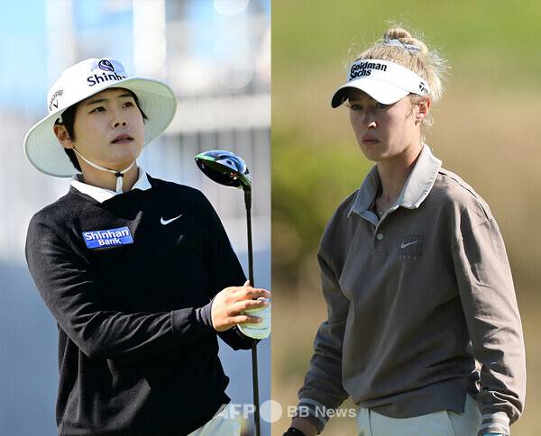 미국여자프로골프(LPGA) 투어 2025시즌 최종전 CME그룹 투어 챔피언십에 출전하는 이소미 프로, 미국의 넬리 코다. 사진제공=ⓒAFPBBNews = News1 (사진을 무단으로 사용하지 마십시오.)