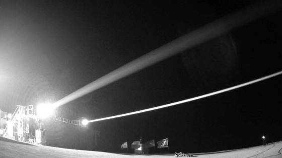 이스라엘 방산업체 라파엘이 개발한 레이저 요격체계 아이언 빔(Iron Beam)이 지난 9월 요격 시험을 실시하고 있다. 이스라엘 국방부