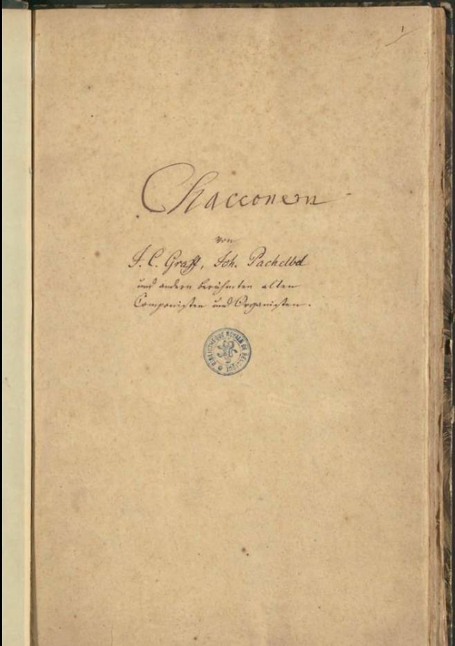 BWV. 1178 악보 커버 / 사진 출처. 벨기에 왕립도서관(KBR) 디지털 소장자료(OPAC)