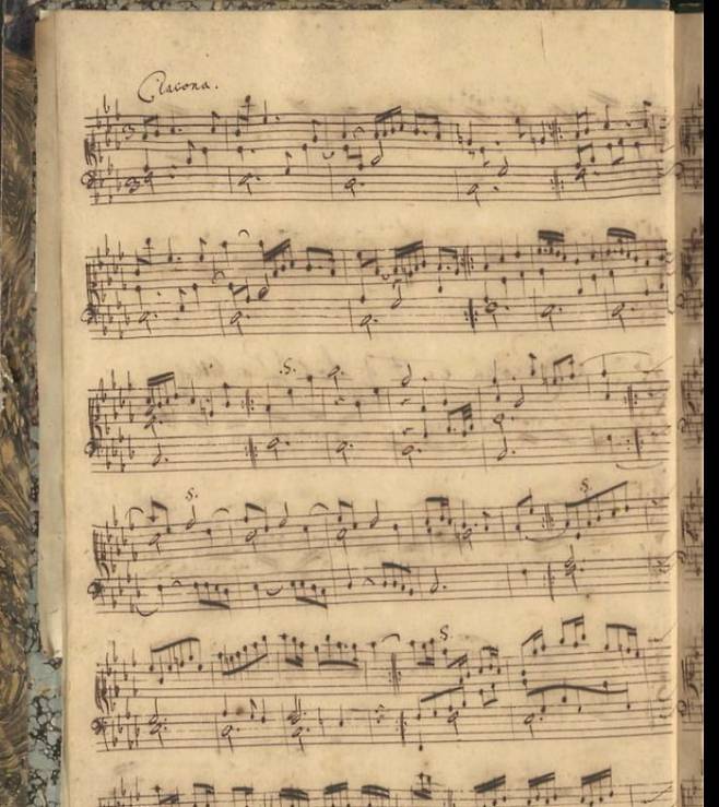 320년만에 공개된 바흐의 오르간 음악 악보(샤콘) / 사진 출처. 벨기에 왕립도서관(KBR) 디지털 소장자료(OPAC)