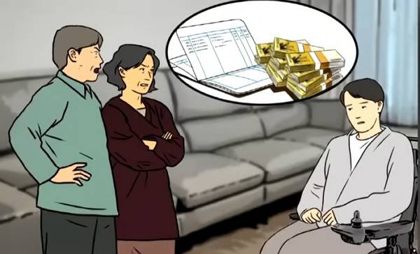 교통사고를 당해 30대 초반에 전신마비 판정을 받은 남성이 보상금 10억원을 가족에게 맡겼다가 한 푼도 돌려받지 못했다고 토로했다. 그래픽은 기사의 이해를 돕기 위함. /그래픽=JTBC '사건반장'