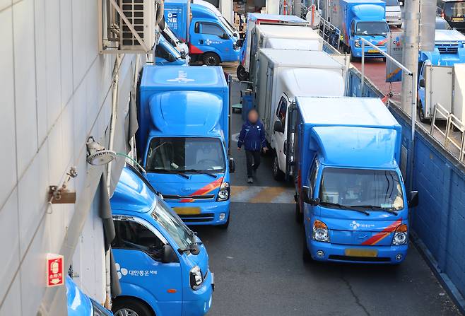 서울시 강서구 CJ대한통운 터미널의 모습 [연합]