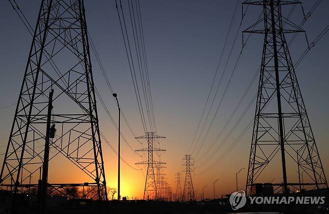 미국 텍사스 고압전선 [AFP 연합뉴스 자료사진. 재판매 및 DB 금지]