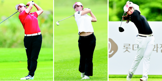 12월 6~7일 부산 기장군 아시아드 컨트리클럽에서 열릴 ‘2025 백송홀딩스·부산일보 CHARITY MATCH in ASIAD CC’에 출전하는 해외파 팀인 김효주(왼쪽부터), 황유민, 최혜진. 부산일보DB