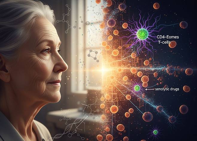노화 촉진이 면역세포와 연관성이 있다는 연구 결과가 발표되었다｜출처: Gemini