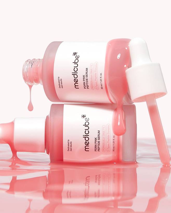 메디큐브의 ‘PDRN 핑크 앰플’. 인스타그램 @medicube_korea