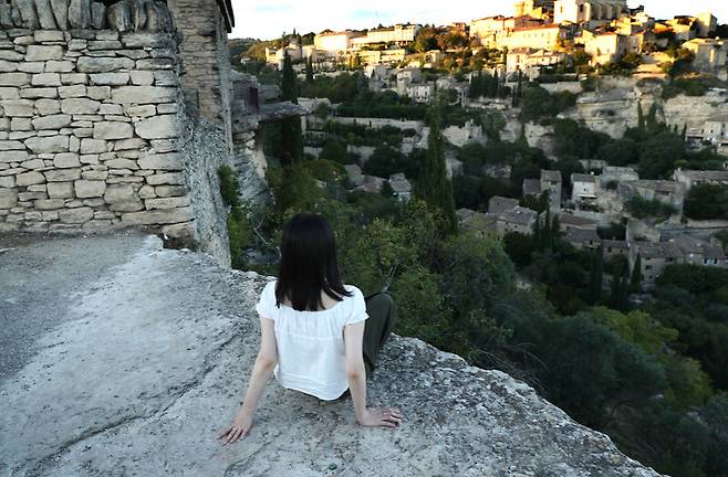 뤼베롱 고르드 들머리에 있는 ‘뷰 포인트’. 박미향 기자