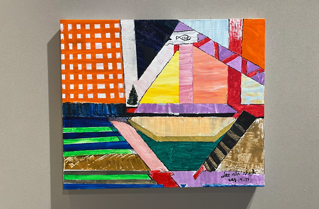 이민철, 회화 ‘풍경의 기하학적 환원(Geometric abstraction of a landscape)’ (2025)