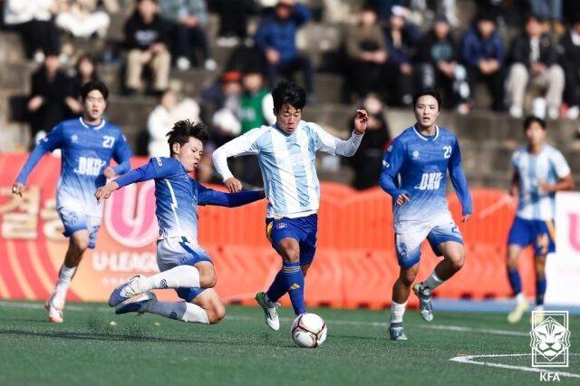 20일 단국대학교 천안캠퍼스 운동장에서 열린 '2025 대학축구 U-리그1 왕중왕전' 단국대와 울산대의 결승전 경기./대한축구협회