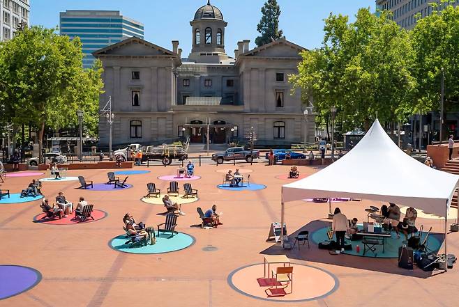 도심한복판 ‘포틀랜드의 거실’, 파이오니어 코트 스퀘어