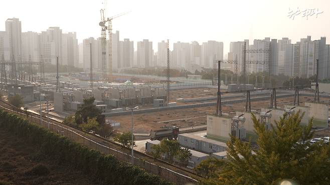 경기도 하남시 동서울변전소 증설사업 현장.&nbsp;