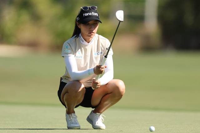 연습 라운드를 하고 있는 리디아 고. 사진 제공=AFP연합뉴스