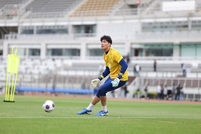 축구국가대표팀 골키퍼 송범근은 18일 가나와 평가전에서 40개월만에 개인 통산 2번째 A매치를 치렀다. 그는 소속팀 전북에서 보여준 활약을 대표팀에서도 이어갔다. 사진제공│대한축구협회