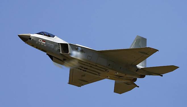 한국이 독자 개발한 차세대 전투기 KF-21. 뉴시스