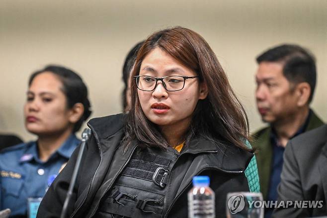 필리핀서 범죄단지를 운영하다 종신형을 선고받은 앨리스 궈 전 밤반시 시장 [AFP 연합뉴스 자료사진. 재판매 및 DB 금지]