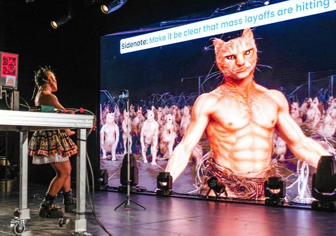 생성형 AI를 신체와 실시간으로 결합한 퍼포먼스 ‘제노세노’.