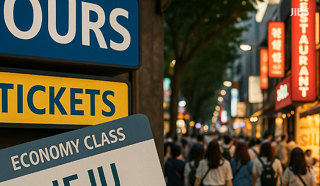 소비는 식었는데 시스템은 그대로 남아 있는 제주관광의 현실을 압축한 모습. 3편의 관(官)·플랫폼·마케팅 구조의 한계를 예고하는 편집 이미지.