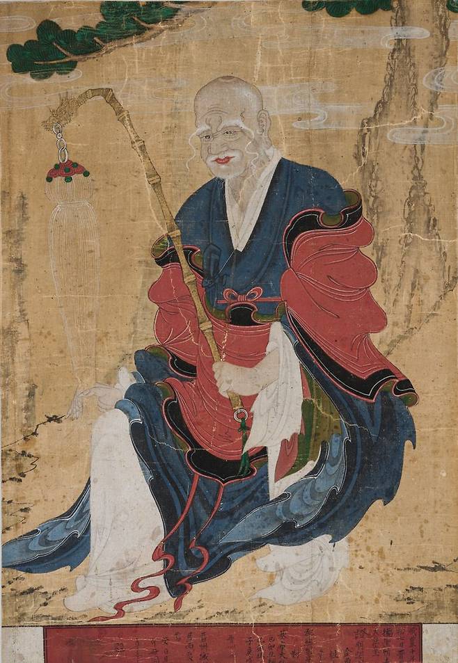 [진주=뉴시스]오스트리아 경매에서 낙찰받은 진주 '독성도'.(사진=대한불교 조계종 제공).2025.11.21.photo@newsis.com *재판매 및 DB 금지