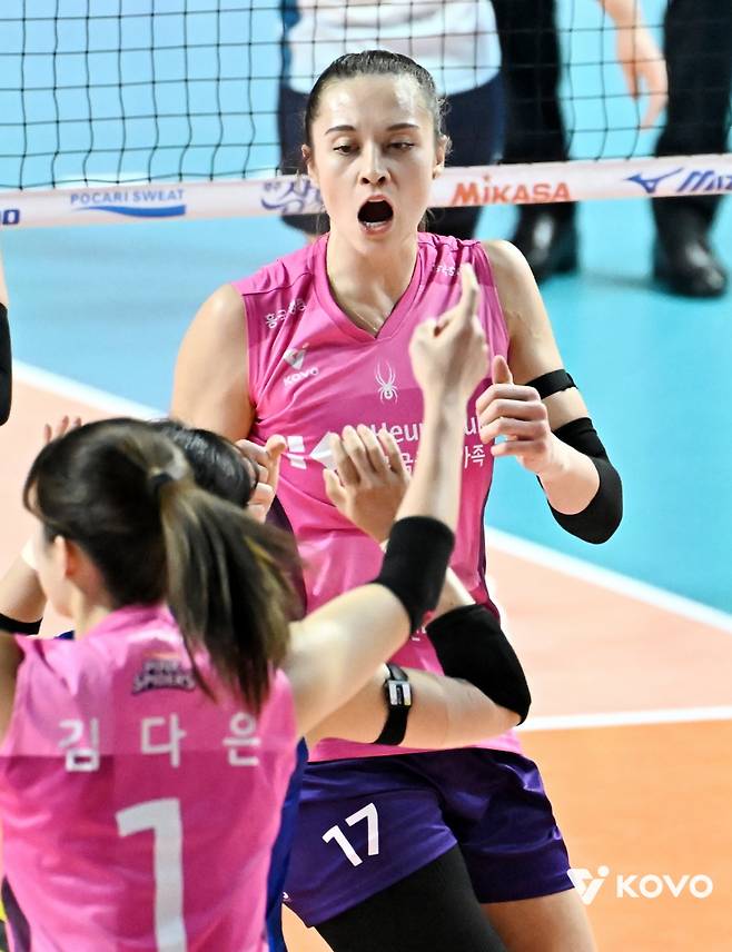 흥국생명 아포짓 스파이커 레베카. /사진=KOVO 제공