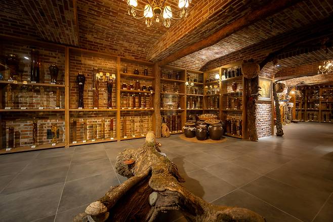 동굴 형태의 '대은당'은 담금주 박물관이다. 진귀한 담금주 100여 가지를 볼 수 있다. / 이건송 영상미디어 기자