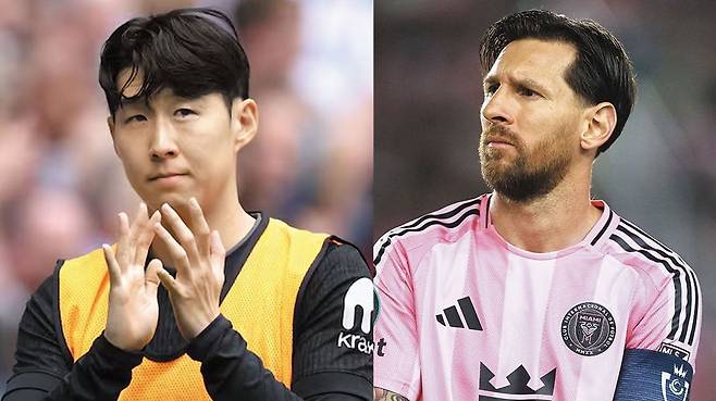 손흥민(왼쪽)과 리오넬 메시/조선일보DB