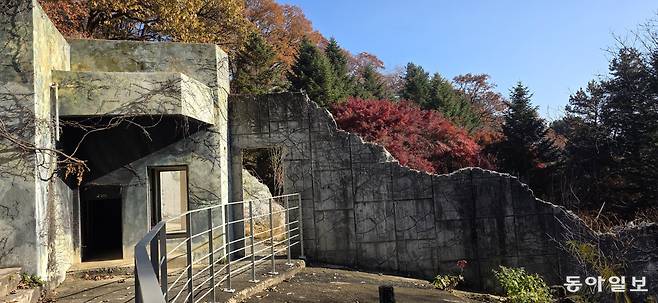 국립수목원이 이달 초 선보인 ‘곰이 떠난 자리, 숲의 정원’. 1991~2017년 산림동물원 사육장으로 쓰이다가 곰이 떠나면서 방치됐던 공간에 정원을 조성했다. 포천=김선미 기자 kimsunmi@donga.com