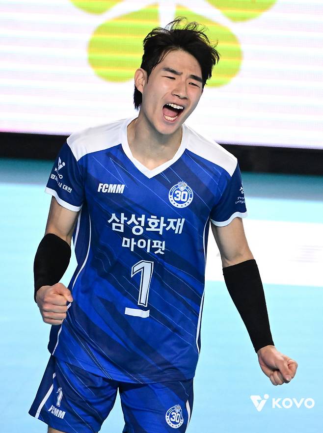 캡틴이자 주공격수 김우진. 사진제공=KOVO